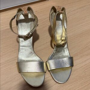 Gucci Women's Metallic Gold Sandals